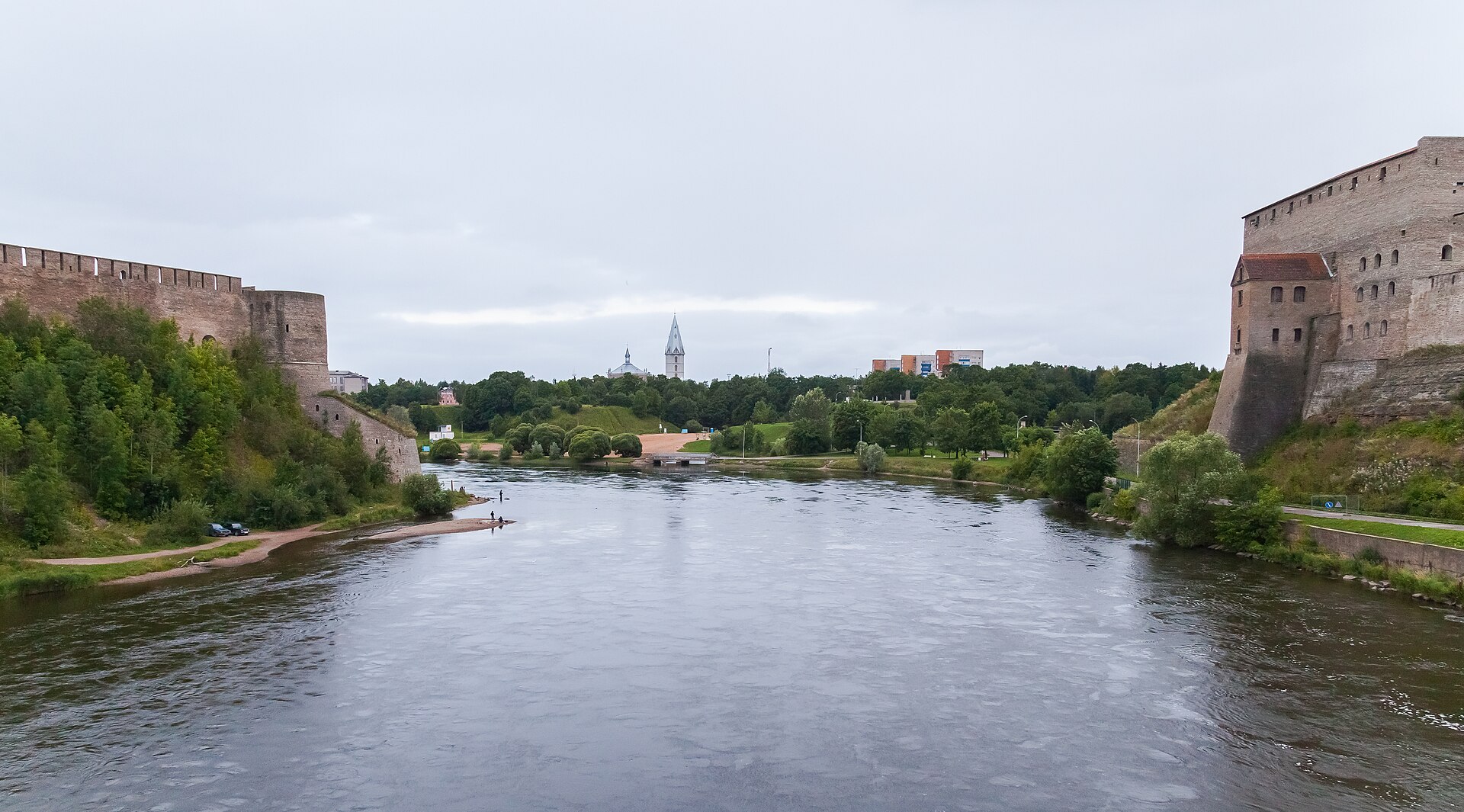Hermann Castle in Narva, on the Estonian bank; Ivan III’s Ivangorod faces it across the river.