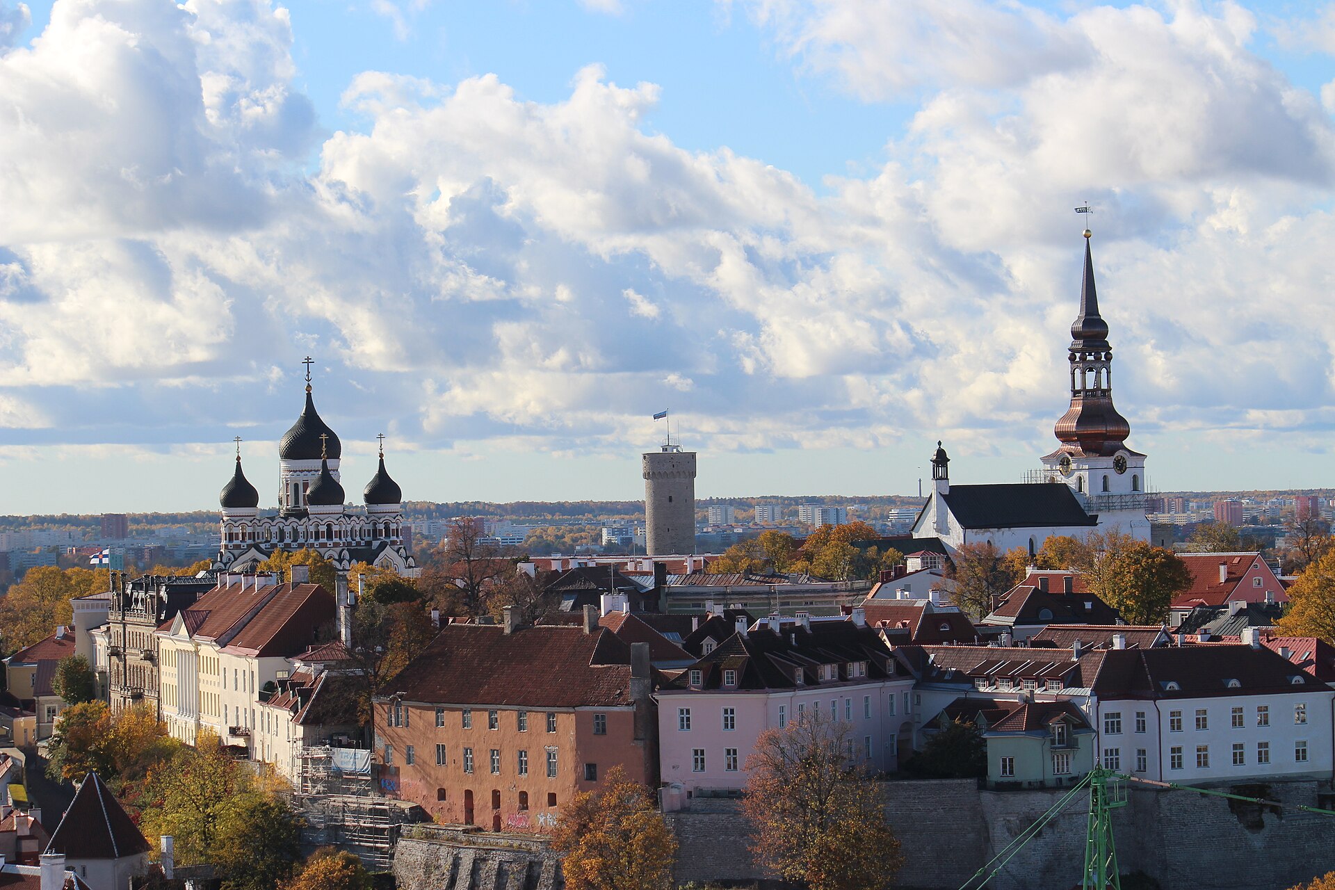 Tallinn’s old town, where church towers still share the skyline with a digital state.