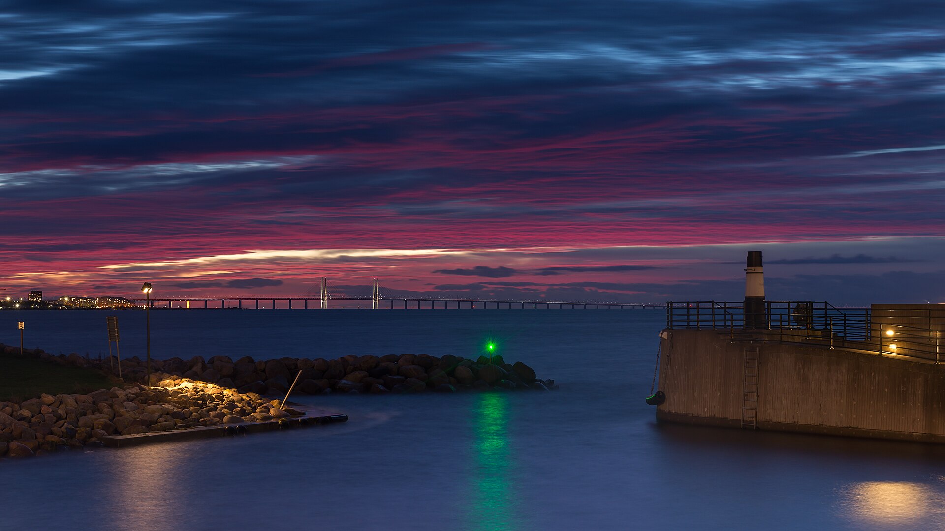 The Øresund Bridge — Sweden joined to Denmark at the turn of the millennium.